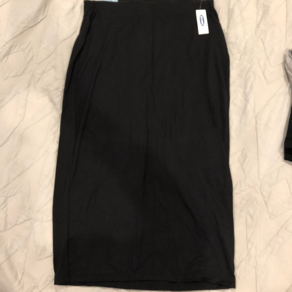 Black, spandex pencil skirt